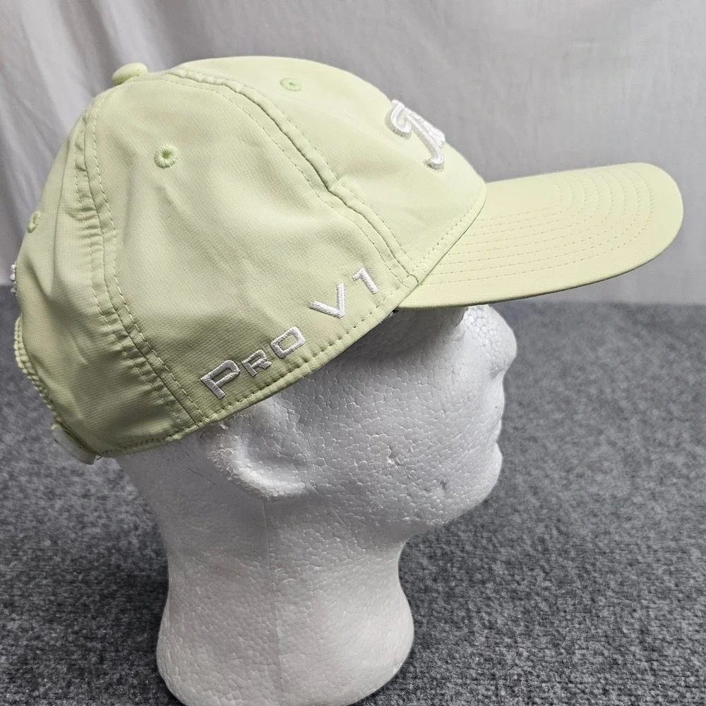 Titleist Golf Hat Mens Lime Green Cap Pro V1 Performance Strapback‎ Activewear